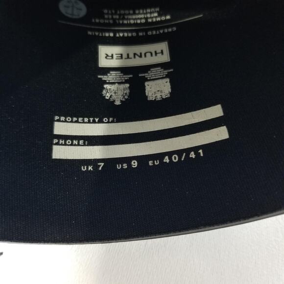 Hunter Boots Original Short Rain Boots Womens Size 9 Waterproof Rubber Shoes - Picture 4 of 11